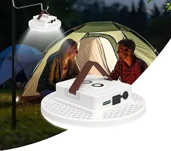 LED Rechargeable Stepless Dimmable Camping Light with Magnet