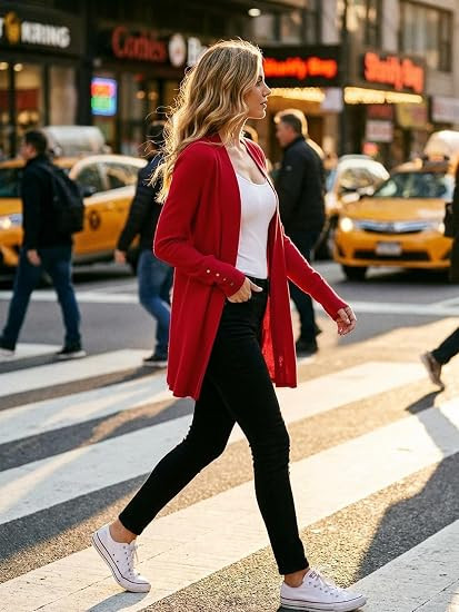 Women's Open Front Long Cardigan Sweaters Dressy Casual Business Casual Outfits, Office Work Attire, Fall Trendy 2026