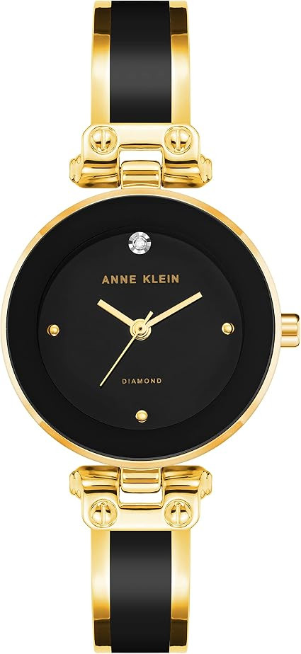 Women's Genuine Diamond Dial Bangle Watch