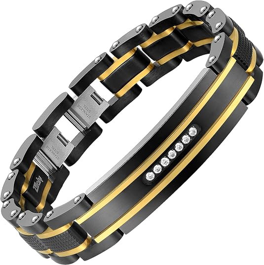 Classical Handmade Braiding Bracelet Hip Hop Men Pave CZ Leopard Head Roman Numeral Bracelet Stainless Steel Jewelry
