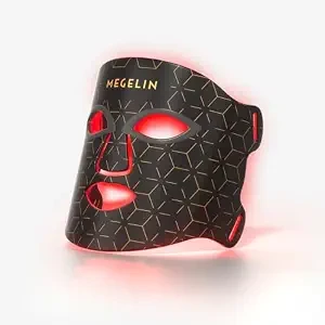 MEGELIN 7 Colors Led Light Therapy Facial Mask, Face Light Therapy Mask for Face, Reduce Wrinkles Smooth Skin